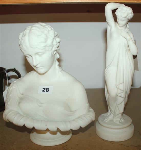 2 Alabaster figures